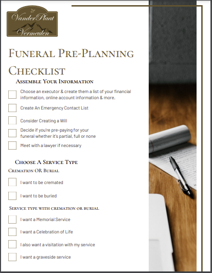 Funeral Pre-Planning Checklist