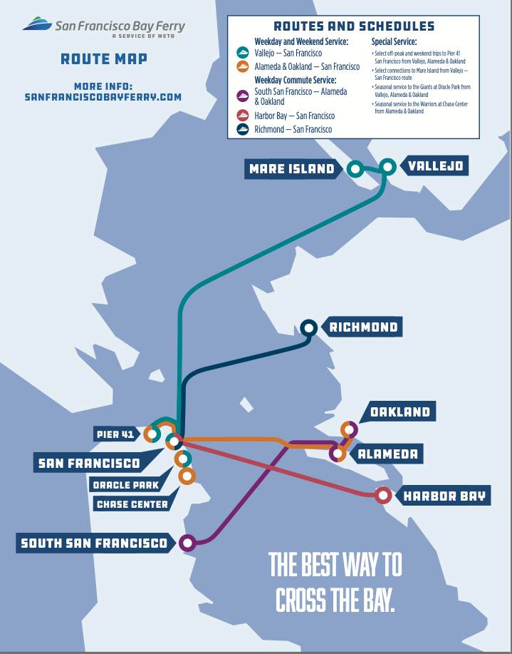 SF Bay Ferry Map