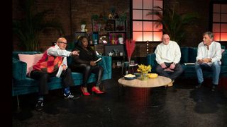 Harry Hill, Judy Love, Richard Madeley and Sean Ryder sit together on the set of BBC1's This is MY House