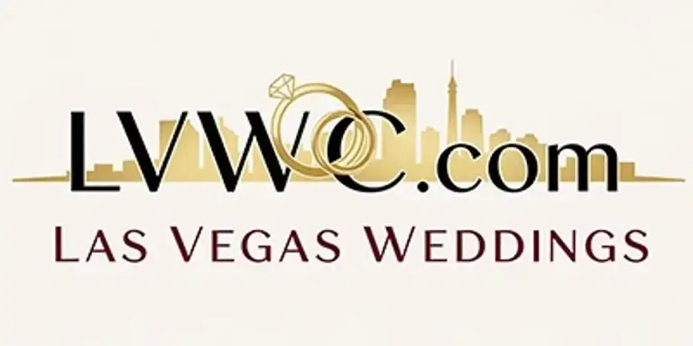 Logo for Las Vegas Weddings, featuring text 