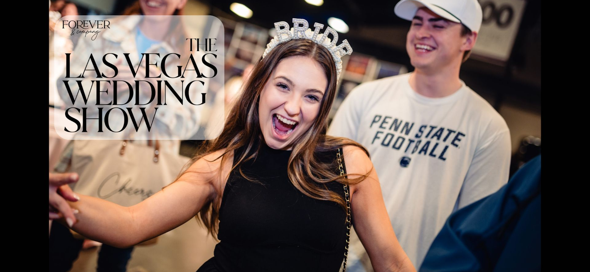 Bride happy at a Bridal Show