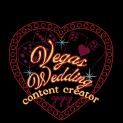 Vegas Wedding Content Creators Logo with a red Heart