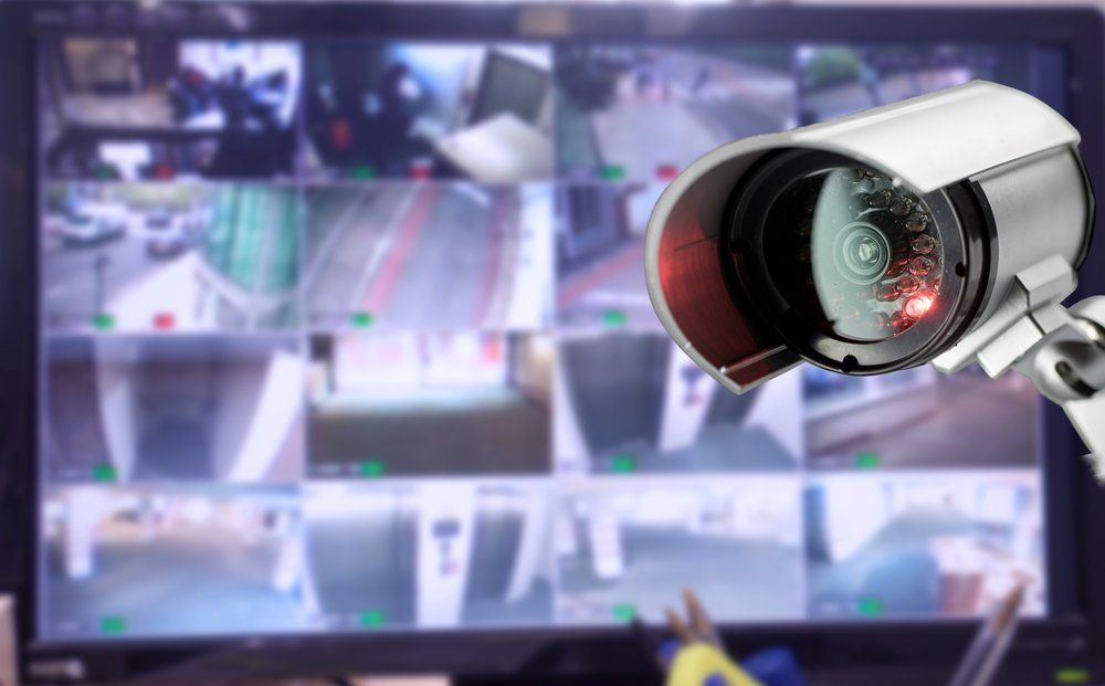 CCTV security camera monitor in office building — Security Systems in Port Macquarie in NSW