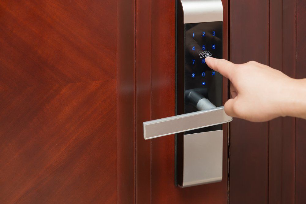 Inputing Passwords on an Electronic Door Lock — Security Systems in Port Macquarie in NSW