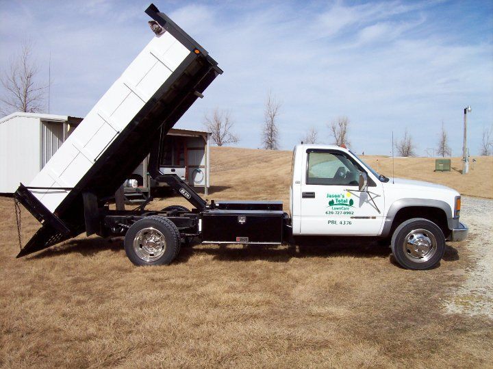 White Truck — Hutchinson, KS — Jason's Total Lawn Care