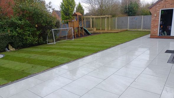 Porcelain Patio installed in Cannock