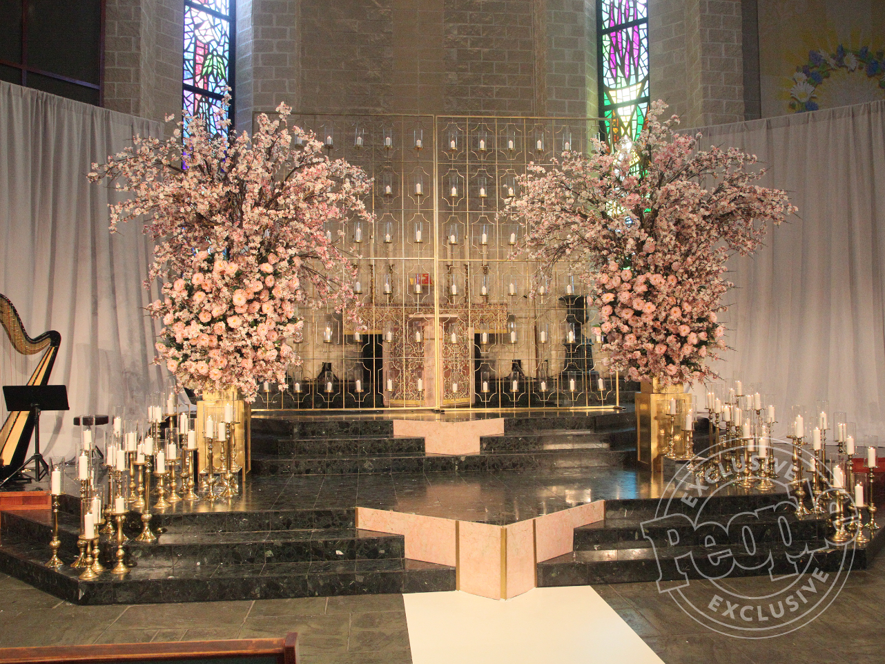 Elaborate wedding setup used for BRAVO TV wedding special.