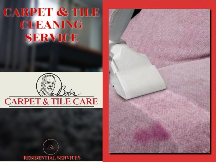 A poster for bob 's carpet and tile cleaning service