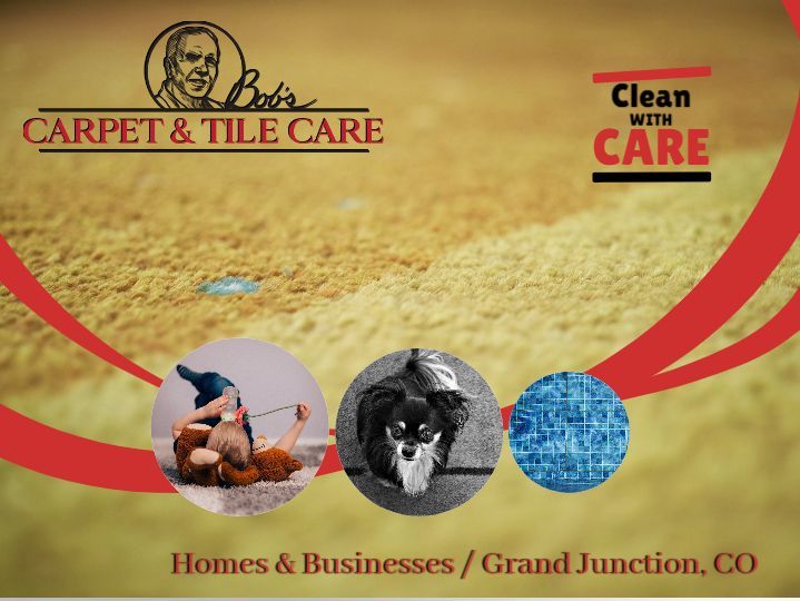 A poster for bob 's carpet and tile care