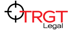 Logo for TRGT Legal: A red and white target icon next to "TRGT" in red text, with "Legal" below in black.