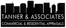 Logo for Tanner & Associates with a black cityscape, and white text: 
