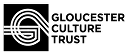 A black and white logo for gloucester culture trust.