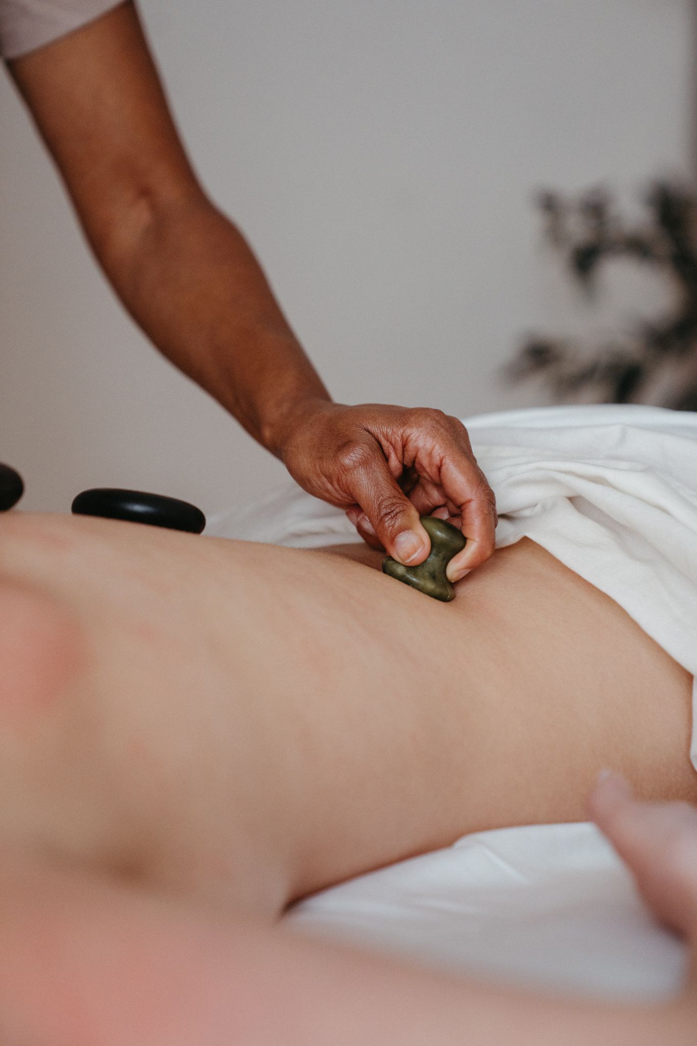 Close-up of therapeutic massage technique