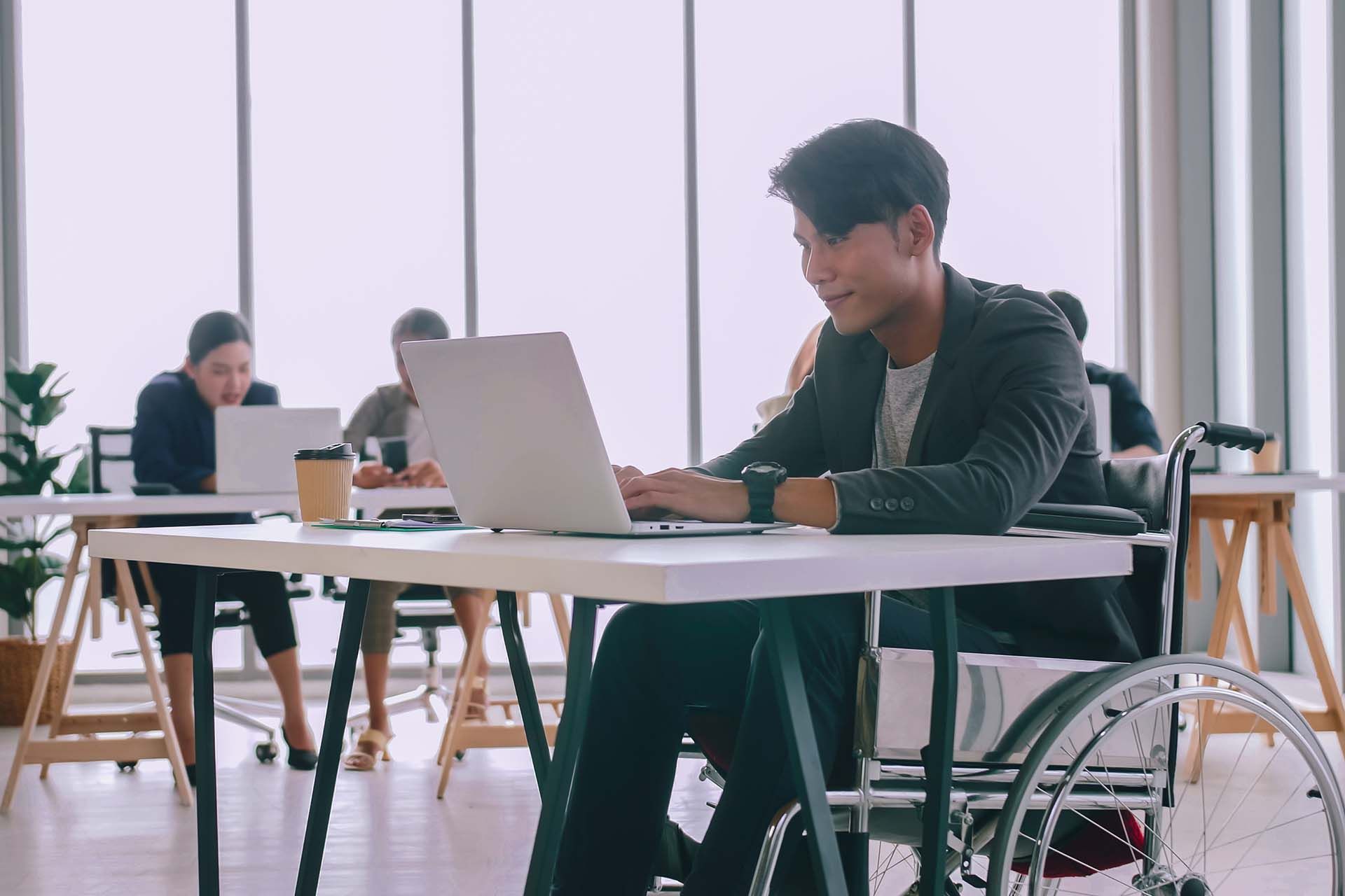 A disabled company employee