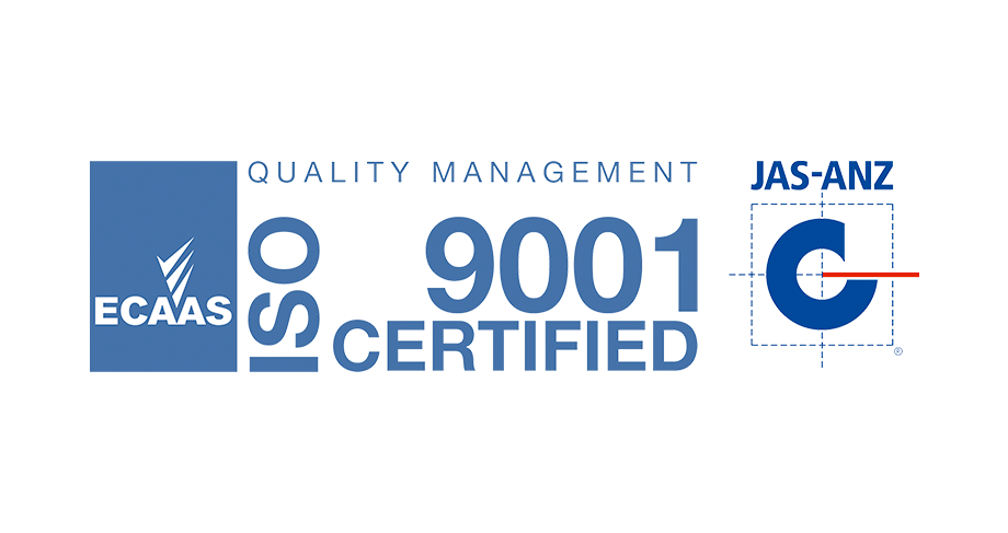 A logo that says Quality Management ISO 9001 Certified