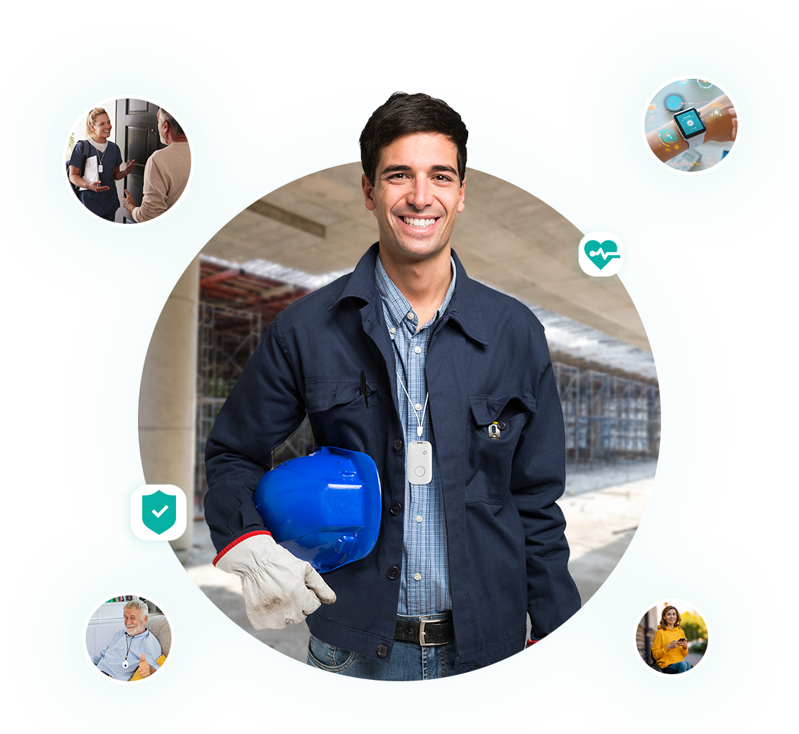 a lone worker wearing a LifeGuard personal duress alarm