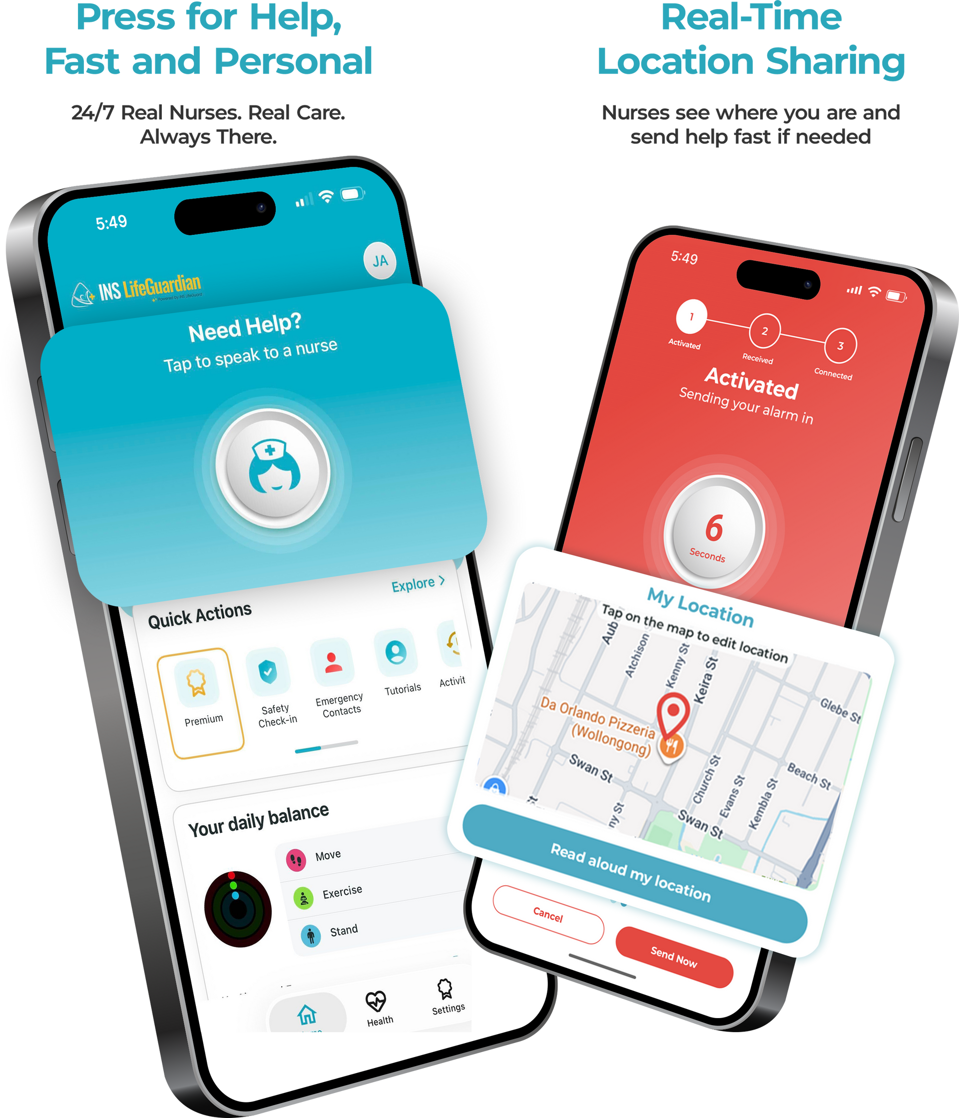 the INS LifeGuardian® at work