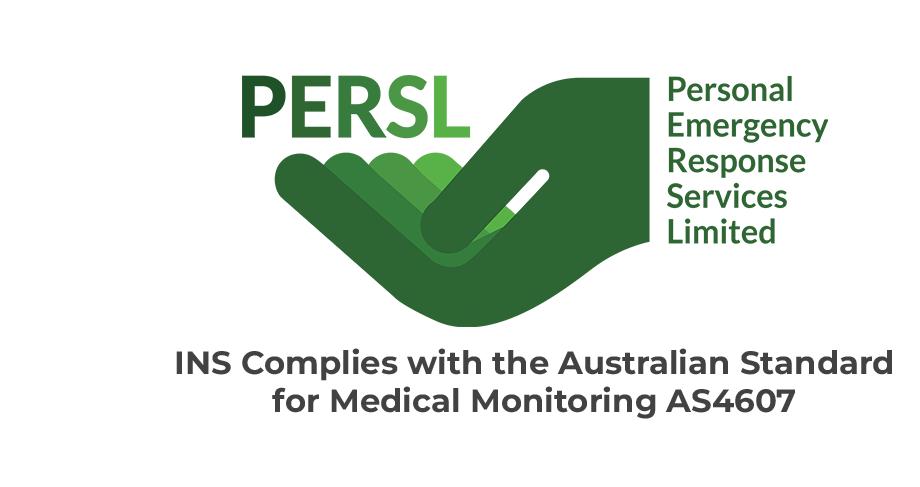 A green hand with the words PERSL personal emergency response services limited on it