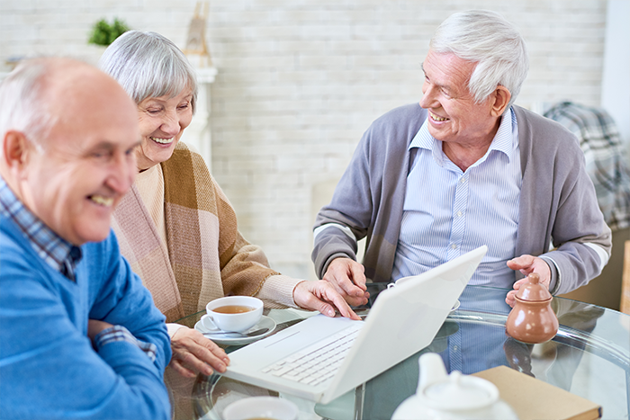 a group of seniors hanging out