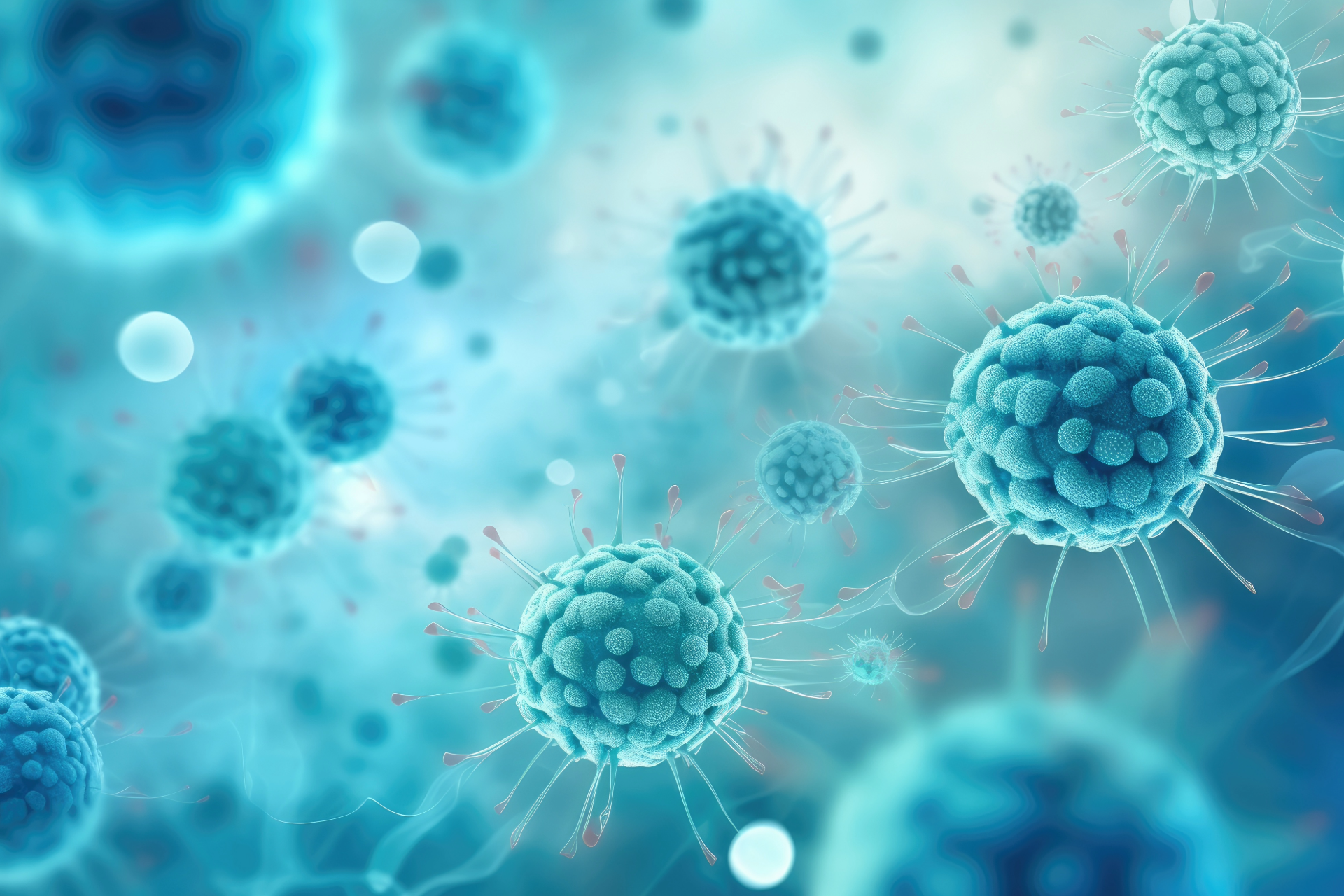 Tumor microenvironment background with cancer cells.