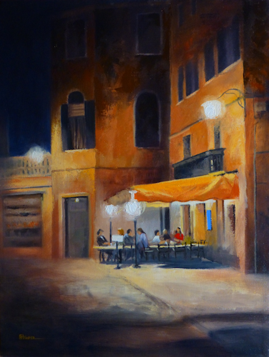 Al Fresco Dining oil painting