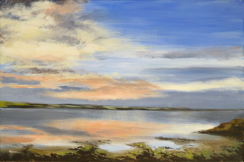 Estuary Reflections oil painting