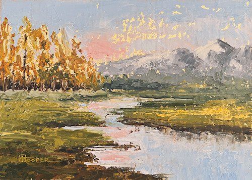 High Plains River oil painting