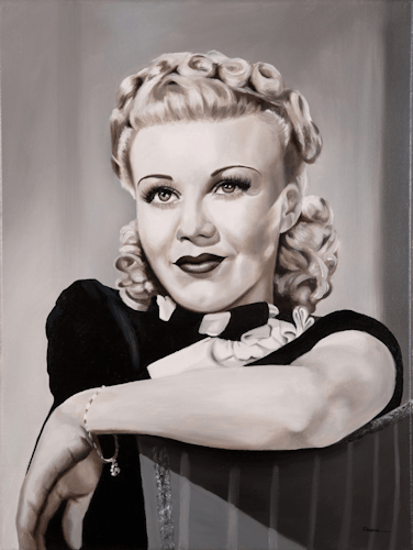 Ginger Rogers portrait oil painting