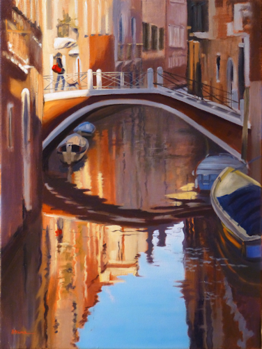 Venice Reflections oil painting