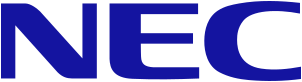 NEC logo in blue.