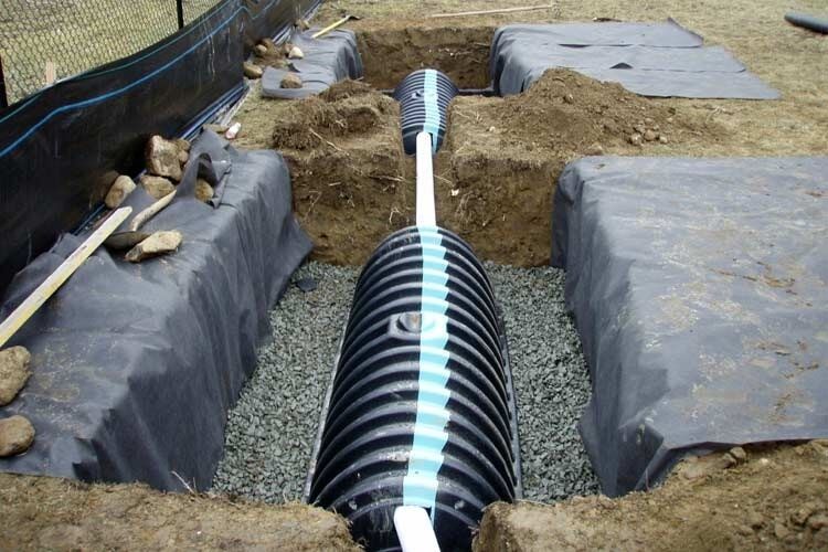 Huge Drainage Pipe — Thornwood, NY — Harry Hudd Architectural Landscapes