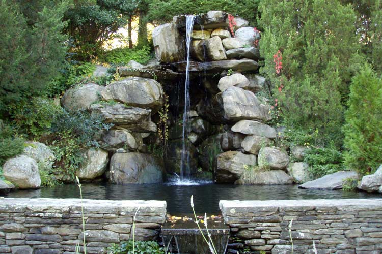 Pond With Waterfall — Thornwood, NY — Harry Hudd Architectural Landscapes