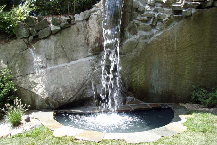 Custom Man Made Waterfall — Thornwood, NY — Harry Hudd Architectural Landscapes