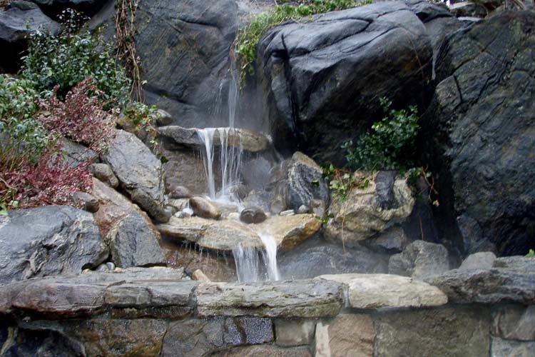 Waterfall On A Rock — Thornwood, NY — Harry Hudd Architectural Landscapes