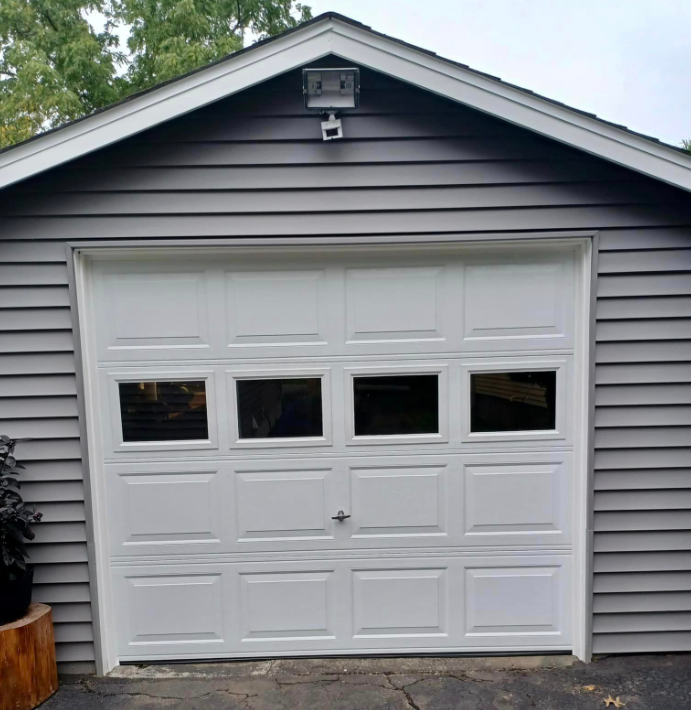 pristine modern garage door installation