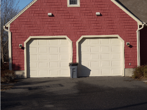 Two White Colored Garage Door — Hadley, MA — Devine Overhead Doors
