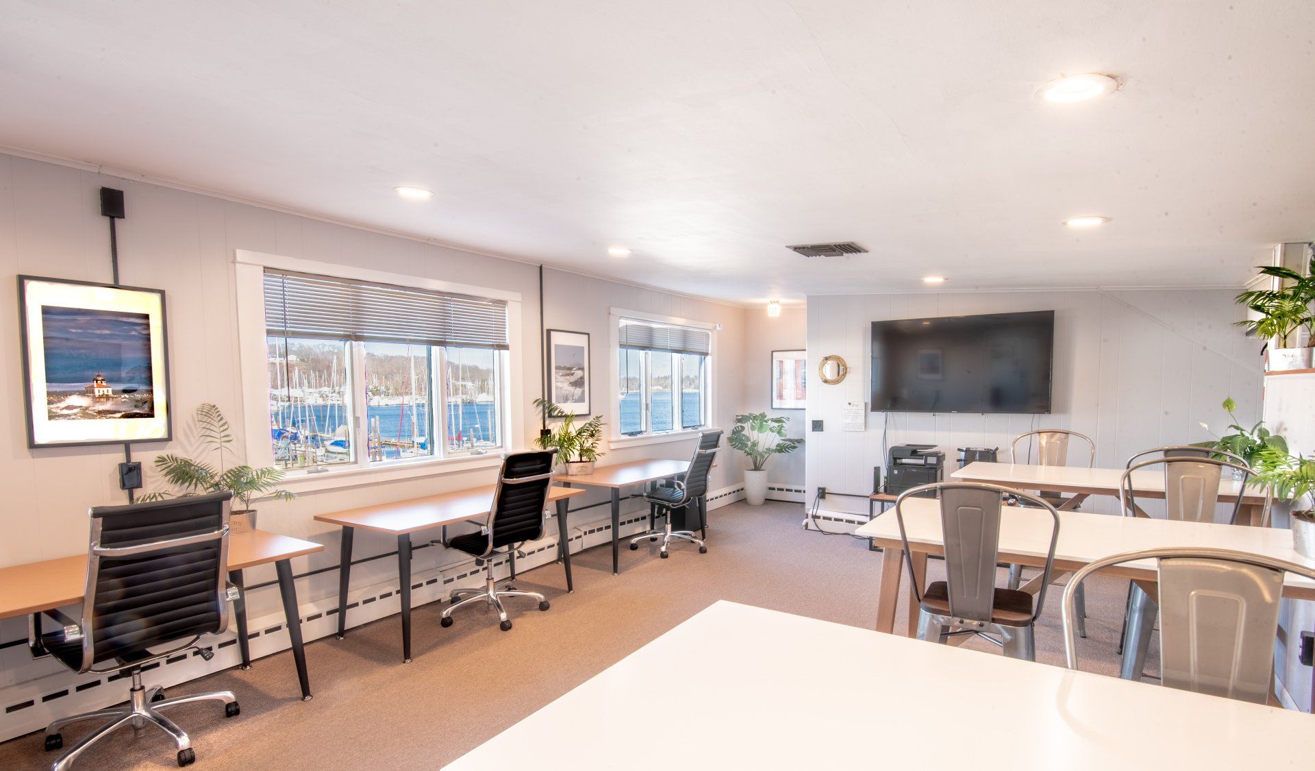 conference room for rent huntington, industrial chic office space nassau county, coworking space huntington, private office space huntington,