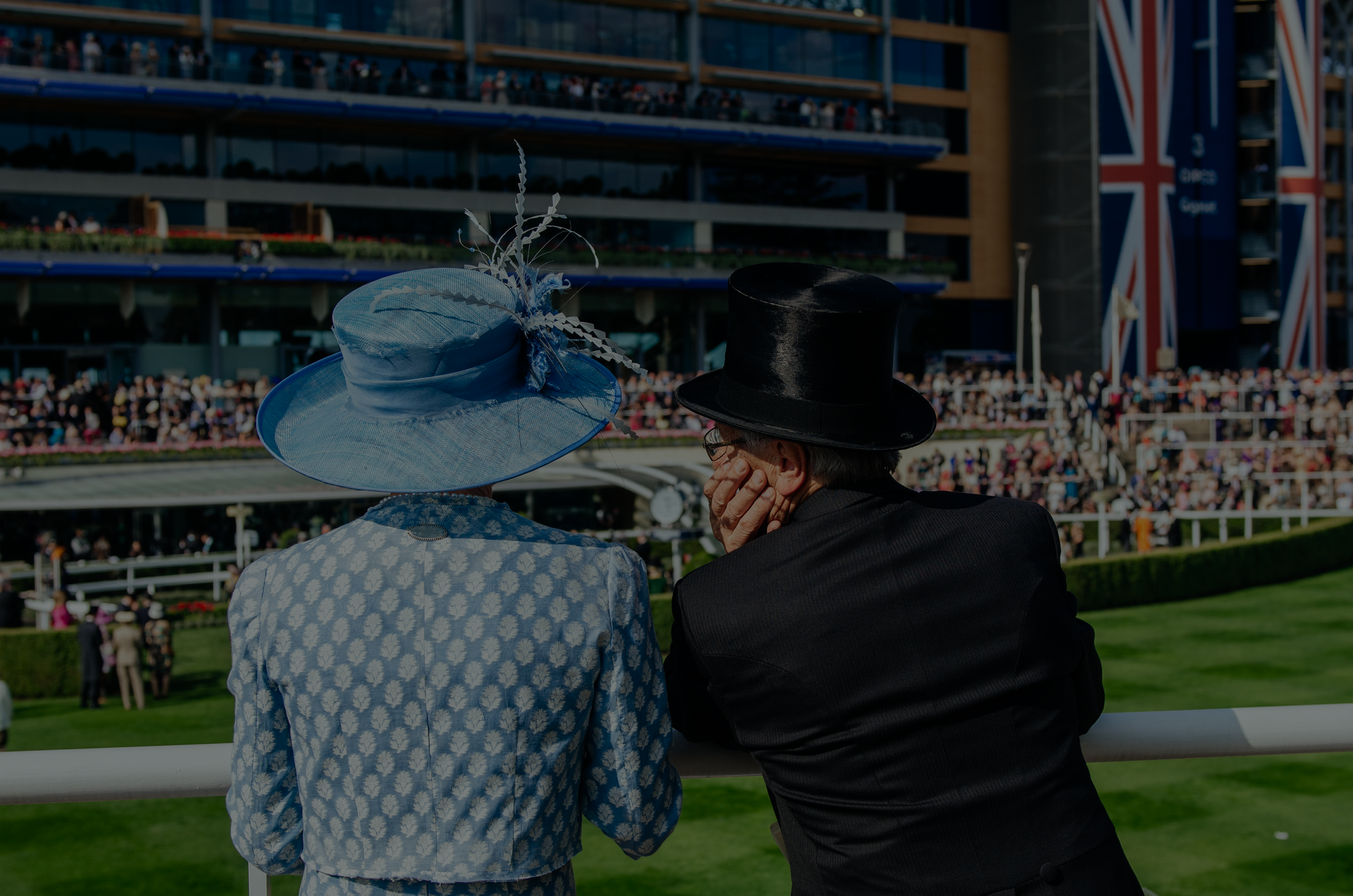 Royal Ascot 2025, Guests wearing elegant hats, watching the Horse Racing