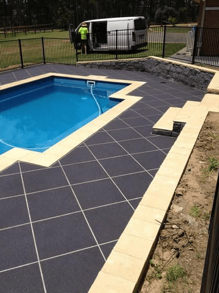 Stencils Create Beautiful Decorative Concrete Right Side — Newcastle, NSW — Haitch’s Concrete Resurfacing