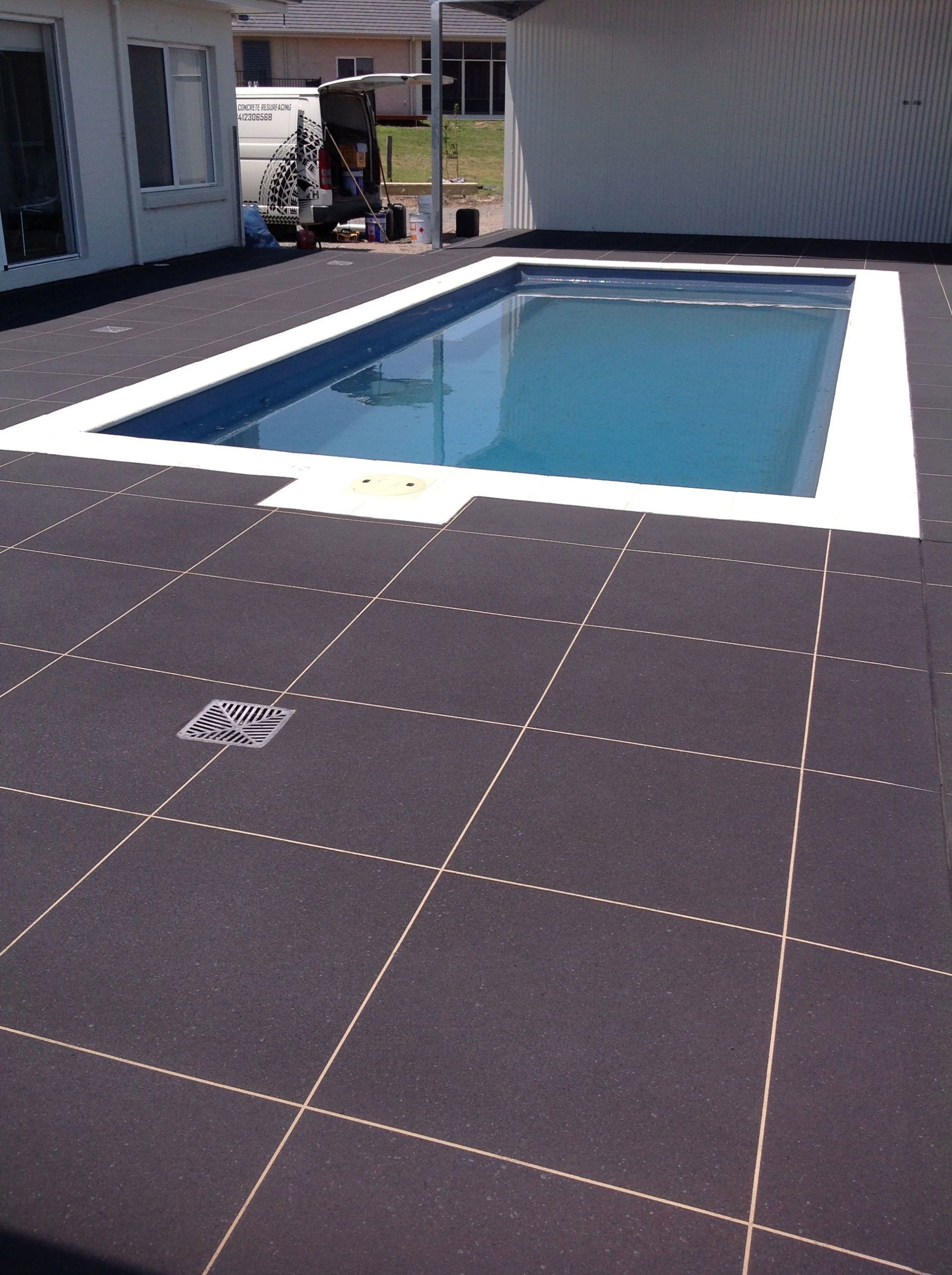 Kind Decorative Concrete Pool — Newcastle, NSW — Haitch’s Concrete Resurfacing
