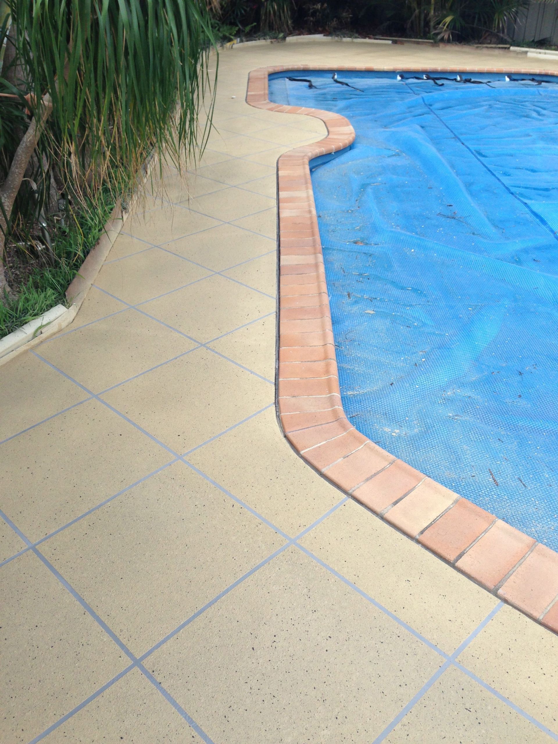 Pool and Stenciled Concrete — Newcastle, NSW — Haitch’s Concrete Resurfacing