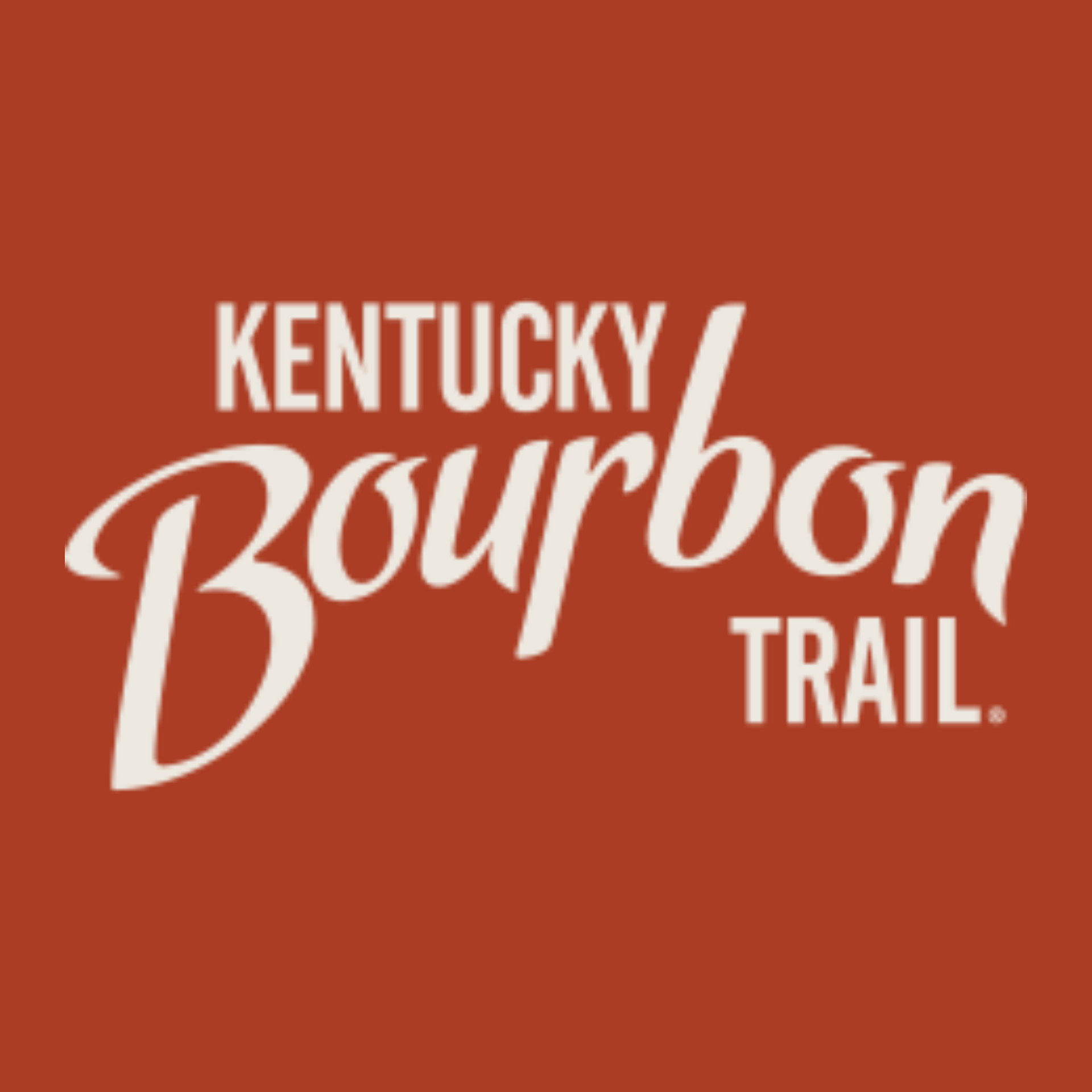 kentucky bourbon trail logo on a red background