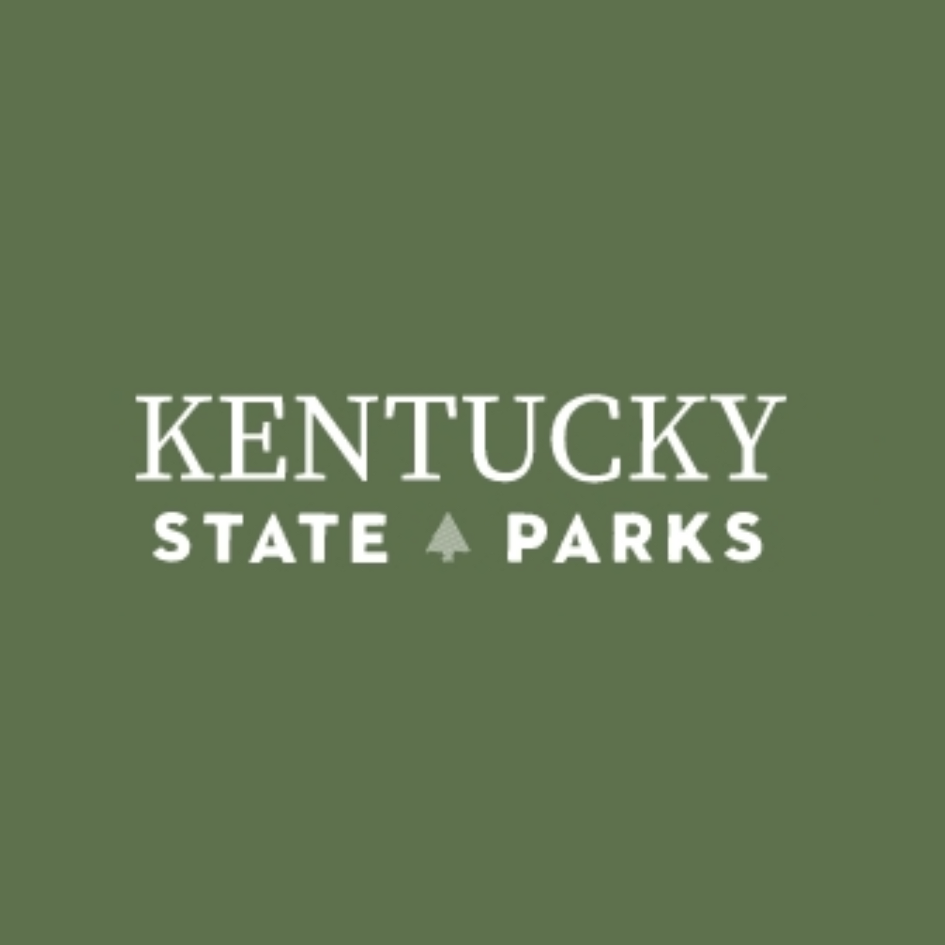 kentucky state parks logo on a green background