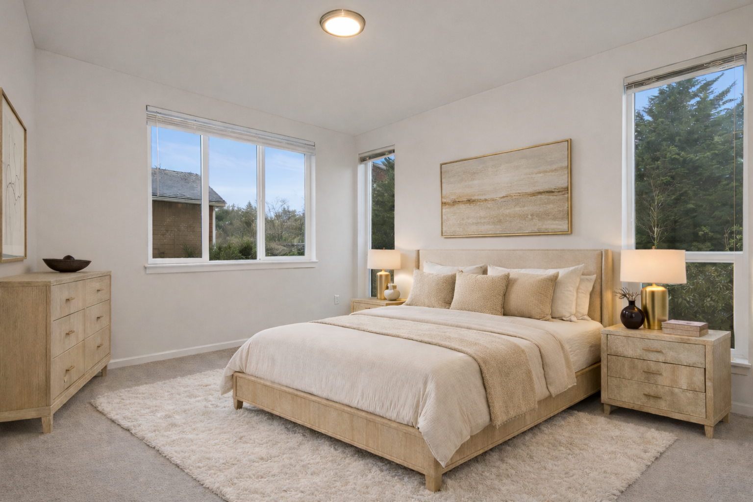 Bedroom at Creekside Apartments in Everett Washington