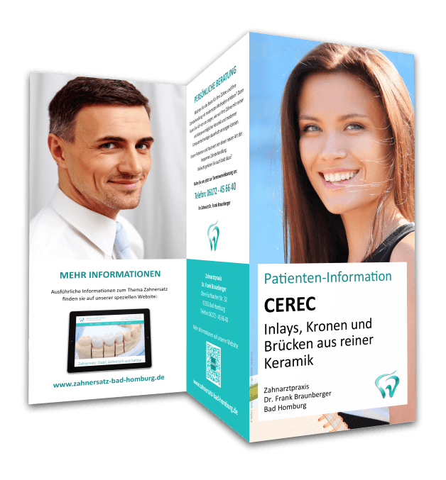 Flyer Cerec Keramik-Zahnersatz