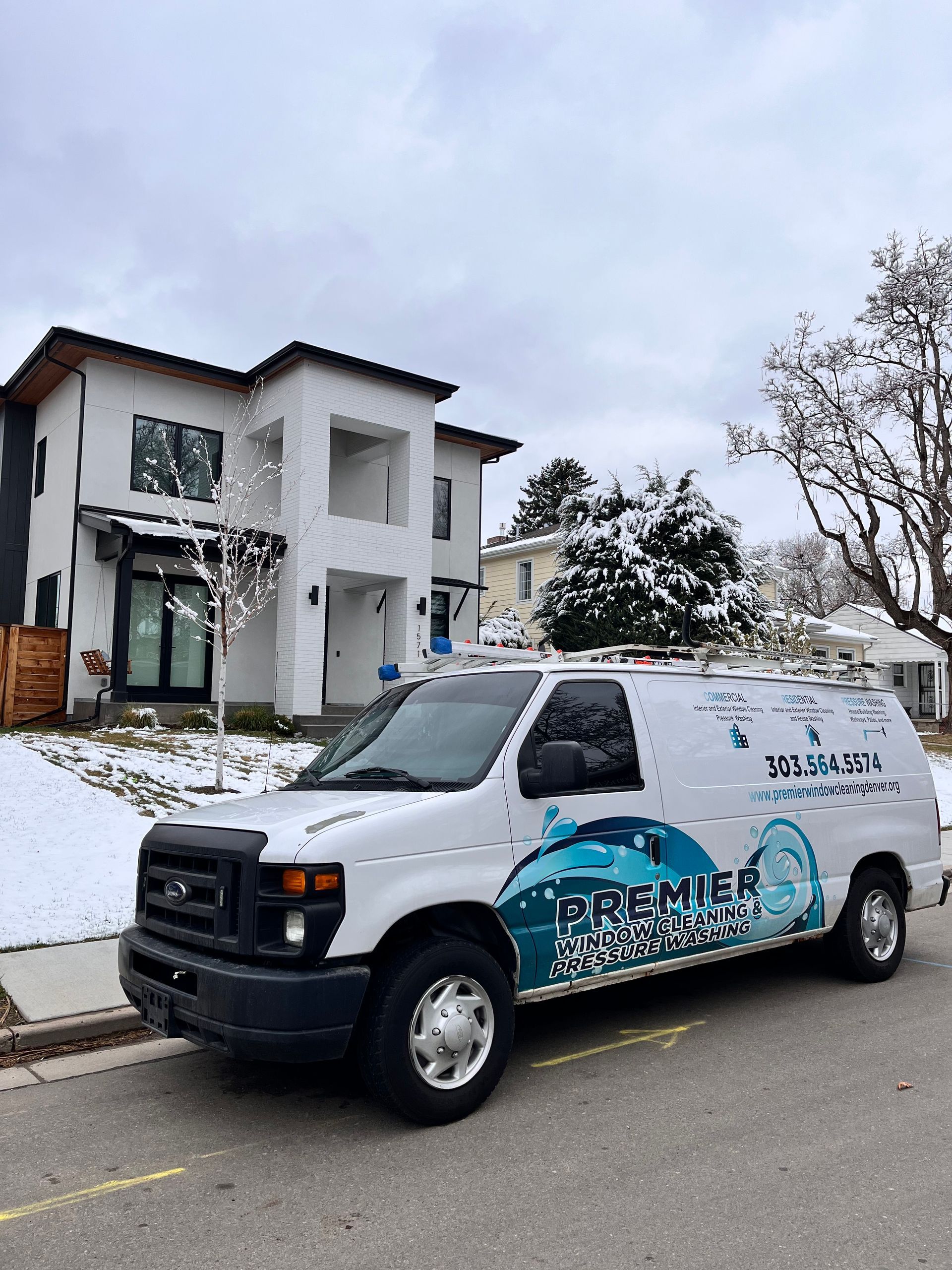 View Of Business Truck — Denver, CO — Premier Window Cleaning & Pressure Washing