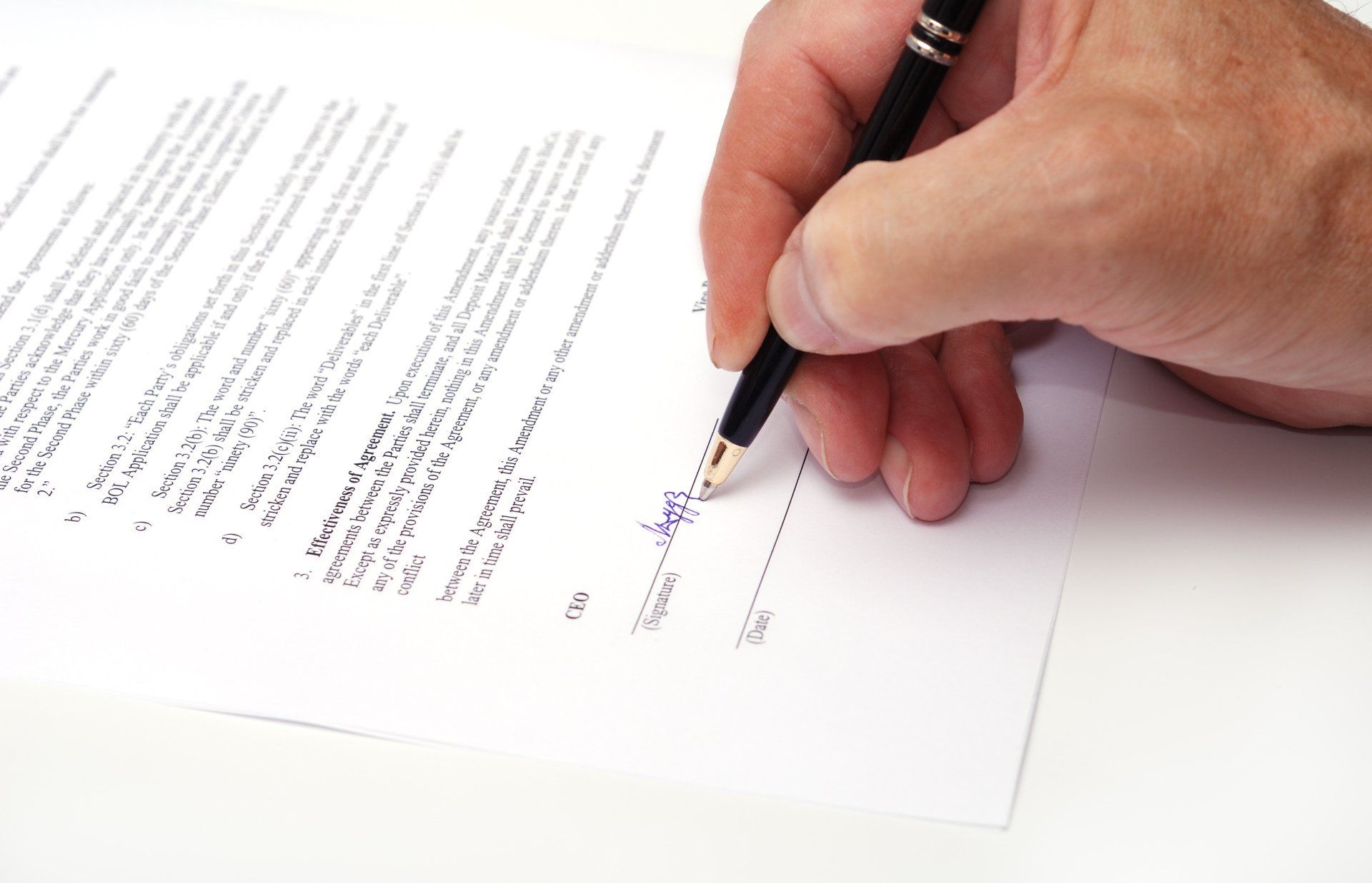 Signing A Legal Document — Sacramento, CA — Law Office of Barbara M. Jacobson