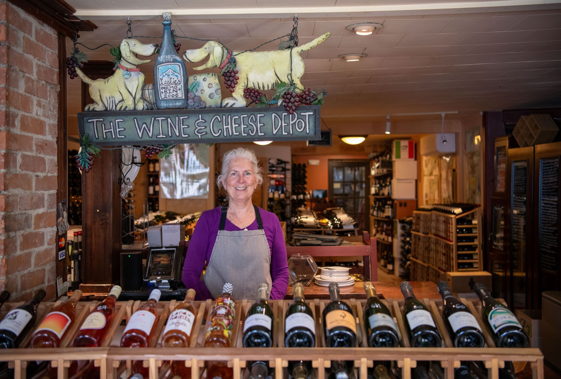 Leslie Stuart, owner of Wine & Cheese Depot, Okemo Valley, Ludlow, VT