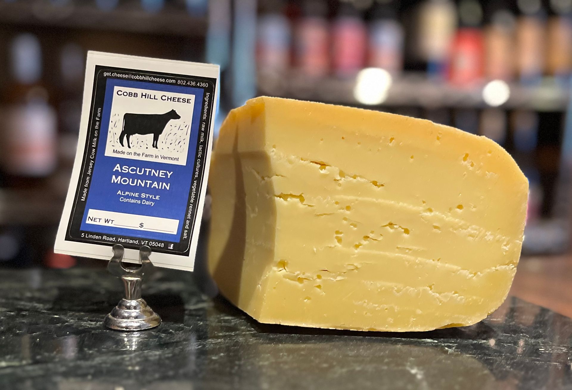 Cobb Hill Farm's Ascutney Mountain Cheese available at The Wine & Cheese Depot in Ludlow, Vermont