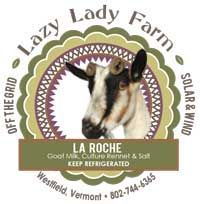Lazy Lady Farm La Roche is a goat cheese available at The Wine & Cheese Depot in Ludlow, Vermont